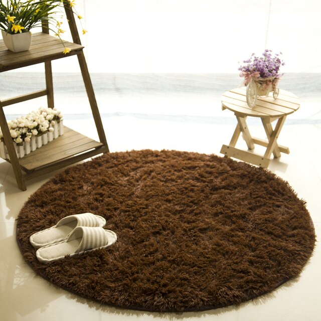 Fluffy Round Rug Carpets for Living Room Kilim Faux Fur Carpet Kids Room Long Plush rugs for bedroom Shaggy Area Rug White