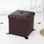 12-inch Non-slip Foldable Ottoman Storage Stool Leather Footstool Storage Box Small Sofa Chair Bench Box Home Organizers Box