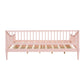 Full Size Daybed with Two Storage Drawers and Support Legs Pink