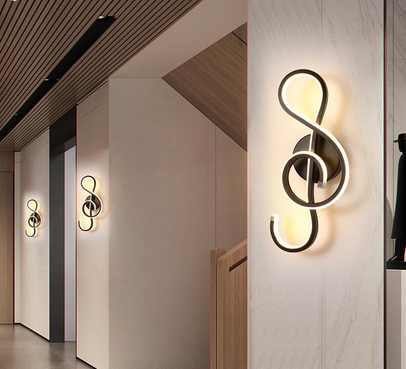 Modern Minimalist Wall Lamps Living Room Bedroom Bedside 16W AC96V-260V LED Sconce black white Lamp Aisle Lighting decoration