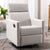 Modern Upholstered Rocker Nursery Chair Plush Seating Glider Swivel Recliner Chair Tan