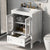 Bathroom Vanity with Sink, Bathroom Vanity Cabinet with One Drawer and Doors, Adjustable Shelf, Solid Wood and MDF, White