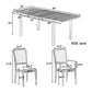 TOPMAX Expandable 84-Inch Dining Table Set with 24" Detachable Leaves, 6 Armless Chairs, and 2 Armchairs, Natural Finish