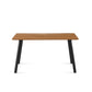 Modern Design Rectangle MDF Restaurant Wooden Dining Table With Metal Frame