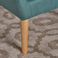 Mid-Century Modern Fabric Club Chair, Dark Teal and Natural Finish, Perfect for Living Rooms