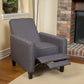 Smoke Fabric Push Back Chair, Elegant Design for Modern Home Décor