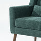 Modern Accent Chair Upholstered Foam Filled Living Room Chairs Comfy Reading Chair Mid Century Modern Chair  (Blackish Green)