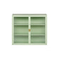 Glass Doors Modern Two-door Wall Cabinet with Featuring Three-tier Storage Mint Green