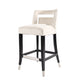 Suede Velvet Barstool with nailheads Dining Room Chair 2 pcs Set - 26 inch Seater height