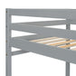 Twin High Loft Bed with Ladder landing Platform, Ladders, Guardrails,Grey