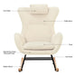 Rocking Chair - with rubber leg and cashmere fabric suitable for living room and bedroom