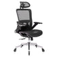 BLACK Ergonomic Mesh Office Chair High Back - Adjustable Headrest with Flip-Up Arms