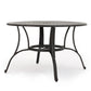 Outdoor Cast Aluminum Circular Dining Table, Bronze Finish for Stylish Outdoor Dining