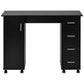 Home Office Computer Desk Table with Drawers White Black