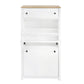 ONTREND ultra-thin shoe cabinet set with 4 flip drawers and adjustable panel top shoe rack, white