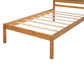 Platform Bed Frame with Headboard  Wood Slat Support  No Box Spring Needed Twin Oak