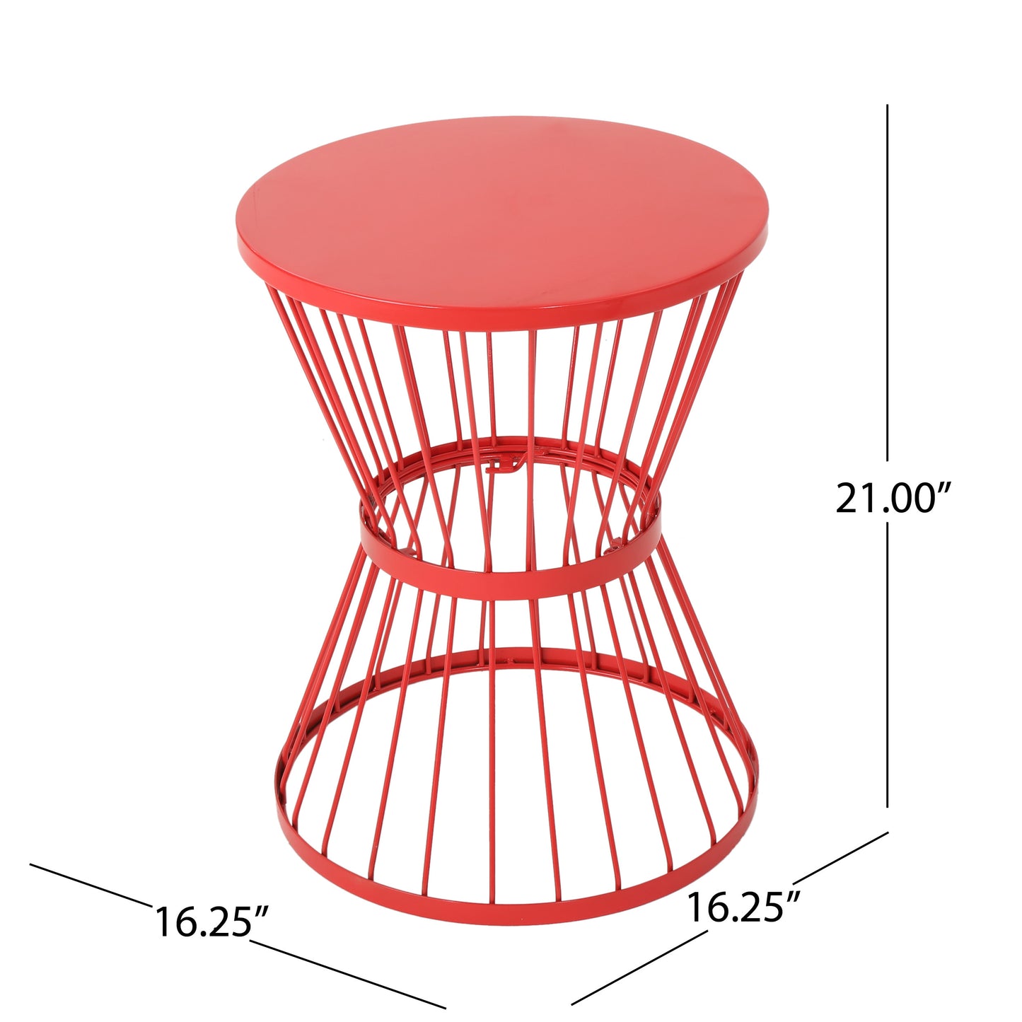 Mesa auxiliar Lassen de 16", diseño compacto y funcional para salas de estar