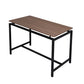 TREXM 5-piece compact bar table with table and stool - modern industrial design (dark brown)