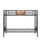 Bunk Bed Twin Over Twin Size Metal Bunk Bed with Ladder and Full-Length Guardrail Metal Bunk Bed Black