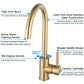 Stainless steel golden kitchen faucet, brushed gold face basin, washbasin, basin, mixed kitchen hot and cold Faucet