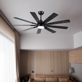 Mordern Farmhouse 62 In Black Ceiling Fan with Smart App and Remote Control