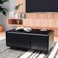 Modern Smart Coffee Table with Built-In Fridge, Bluetooth Speaker, Wireless Charging, and Touch Control Panel, Black