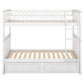 Twin over Twin Bunk Bed with Drawers  Convertible Beds  White