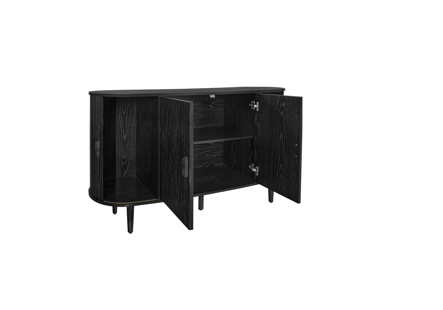 4-Door Storage Cabinet with Adjustable Shelves, TV Stand Console for Living Rooms and Bedrooms