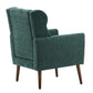 Modern Accent Chair Upholstered Foam Filled Living Room Chairs Comfy Reading Chair Mid Century Modern Chair  (Blackish Green)