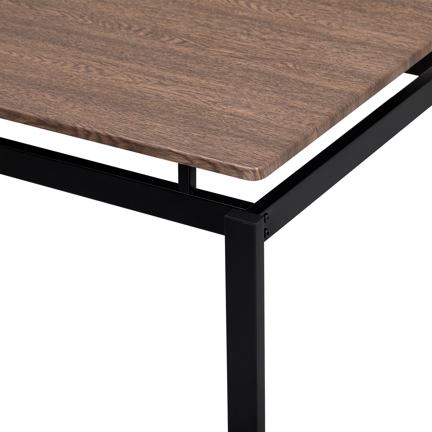 TREXM 5-piece compact bar table with table and stool - modern industrial design (dark brown)