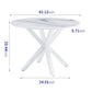 White dining table for 4-6 people medieval dining table with circular Mdf tabletop leisure coffee table