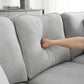 108*85.5" Modern U Shape Sectional Sofa 7 Seat Fabric Sectional Sofa Set