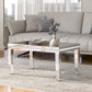 ON-TRANS Stylish Modern Glass Mirrored Coffee Table with Crystal Design and Adjustable Height Legs, Silver Finish