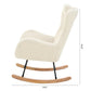 Rocking Chair - with rubber leg and cashmere fabric suitable for living room and bedroom