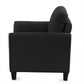 Living Room Armrest Single Sofa, Modern and Comfortable Design in Black Finish