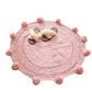 Ins Pure Handmade Style Ball Carpet Woolen Weave Round Floor Mat Bedroom Bedside Bay Window Mat