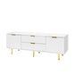 Modern Warm White TV Cabinet, Stylish Entertainment Center for Living Rooms and Bedrooms