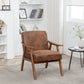 Medieval Modern Chair with Solid Wood Frame and Ultra-Thick Backrest, Accent Chair for Living Rooms