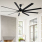 84 In Super Large Black Ceiling Fan with Remote Control