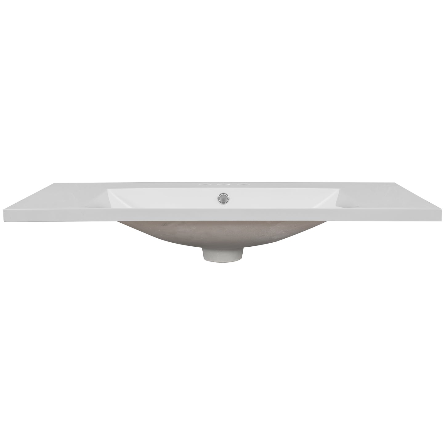 36" Single Bathroom Vanity Top with White Basin, 3-Faucet Holes, Ceramic Finish for Modern Bathrooms