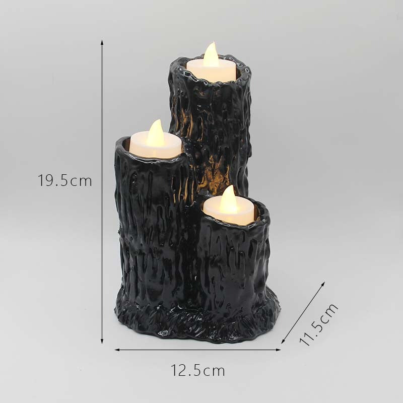 Candle cluster resin candle holder tree cluster resin ornament