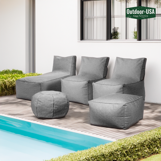 Outdoor-USA Sectional 5 Pieces Set Bean Bag
