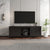 TV Stand Storage Media Console Entertainment Center Tradition Black with doors