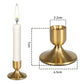 8 pieces of gold candle holder metal conical candle holder