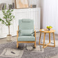 Rocking Chair Upholstered Fabric Rocking Armchair Indoor with High Backrest Glider Chairs and Lumbar Pillow for Living Room