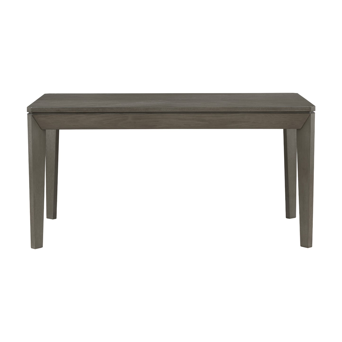 Juego de mesa de comedor TOPMAX de 6 piezas con sillas y banco tapizados, patas cónicas estilo rústico, gris oscuro y beige