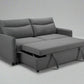 3-in-1 Convertible Sleeper Sofa Bed, Modern Fabric Loveseat with Pullout Bed, Perfect for Small Spaces, Grey