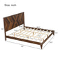 Mid-Century Modern Platform Bed Wood Slat Support with No Box Spring Needed,King Walnut