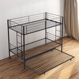 METAL Bunk Bed with trundle Black