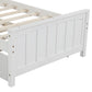 Twin size Platform Bed with Trundle White